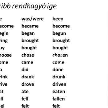 Rendhagyó igék 11 Screenshot 2024 09 01 163619